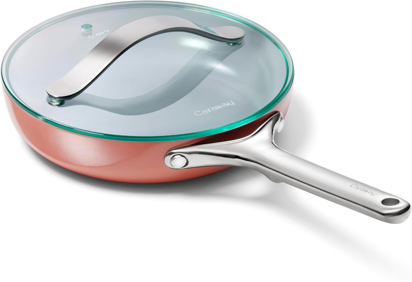 Nonstick Ceramic Mini Fry Pan with Glass Lid for Healthy Meals 8ft