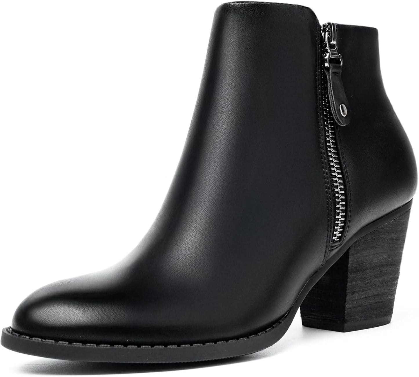 Stylish Chunky Ankle Boots for Women - Comfortable Mid Heel Booties
