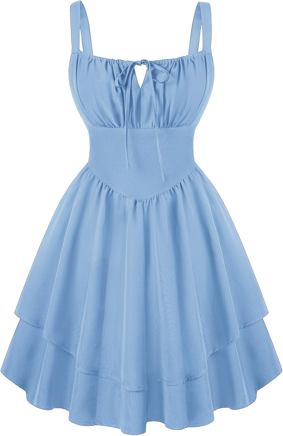 Scarlet Darkness Mini Corset Dress for Women with Ruffles