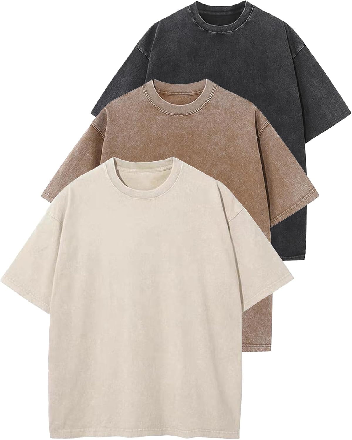 Oversized Men T Shirts Cotton Tee Vintage Casual Streetwear