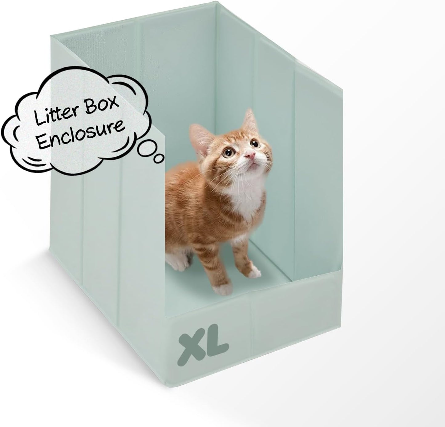 Cat Litter Box Enclosure with High Side and Splash Guard