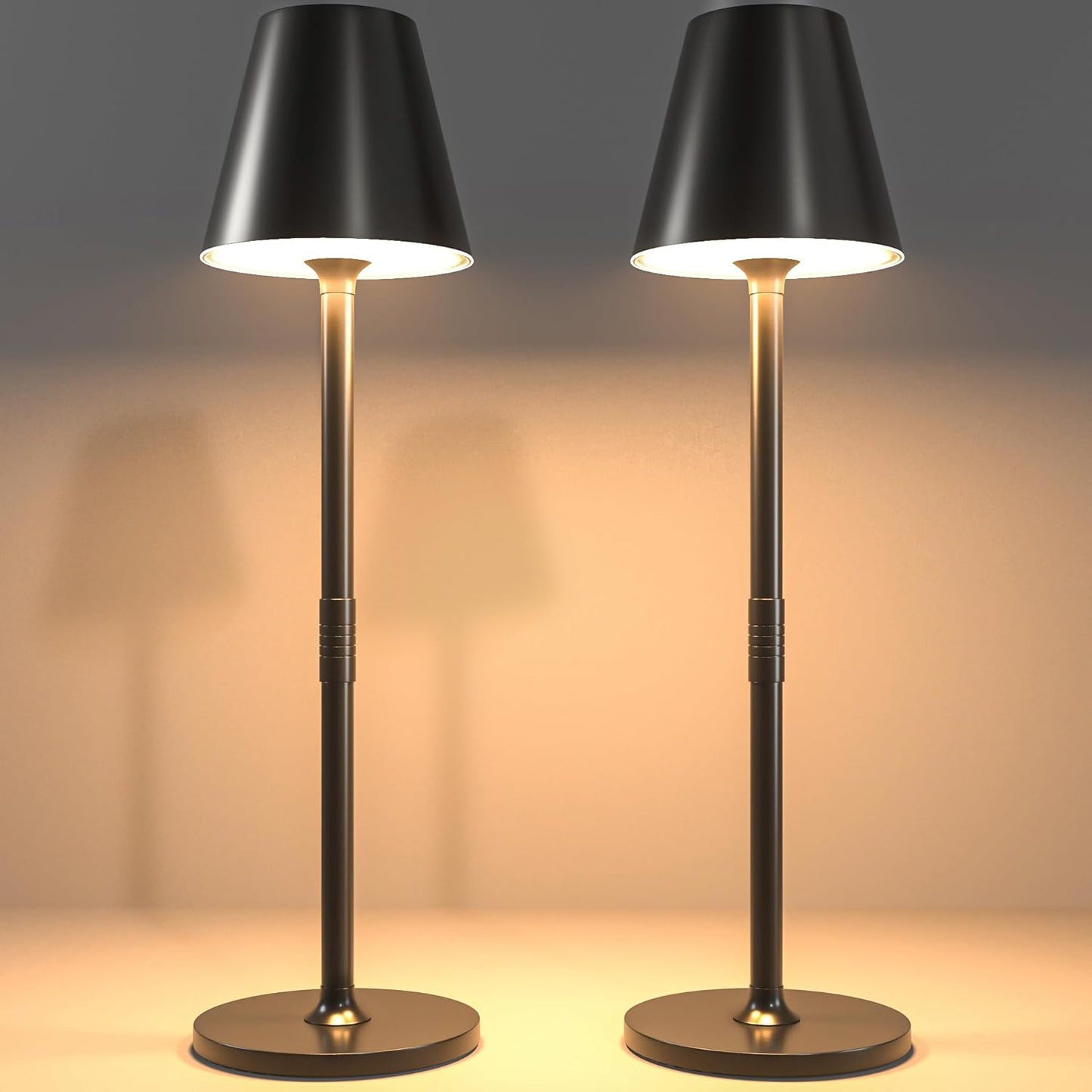 Dimmable Cordless Table Lamps x2 ~ Brighten Any Setting