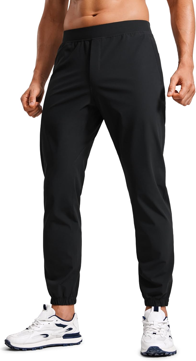 CRZ YOGA Athletic Joggers for Men - Lightweight Running Pants
