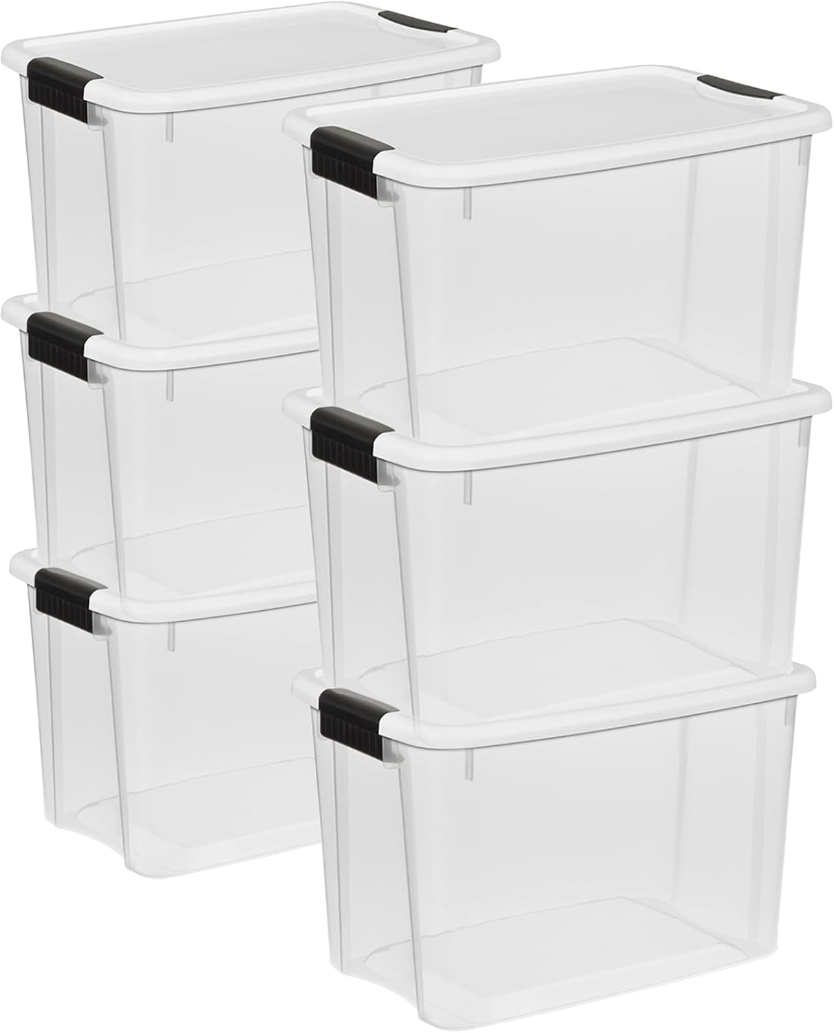 Sterilite 6-Pack Ultra Latching Box for Heavy-Duty Storage
