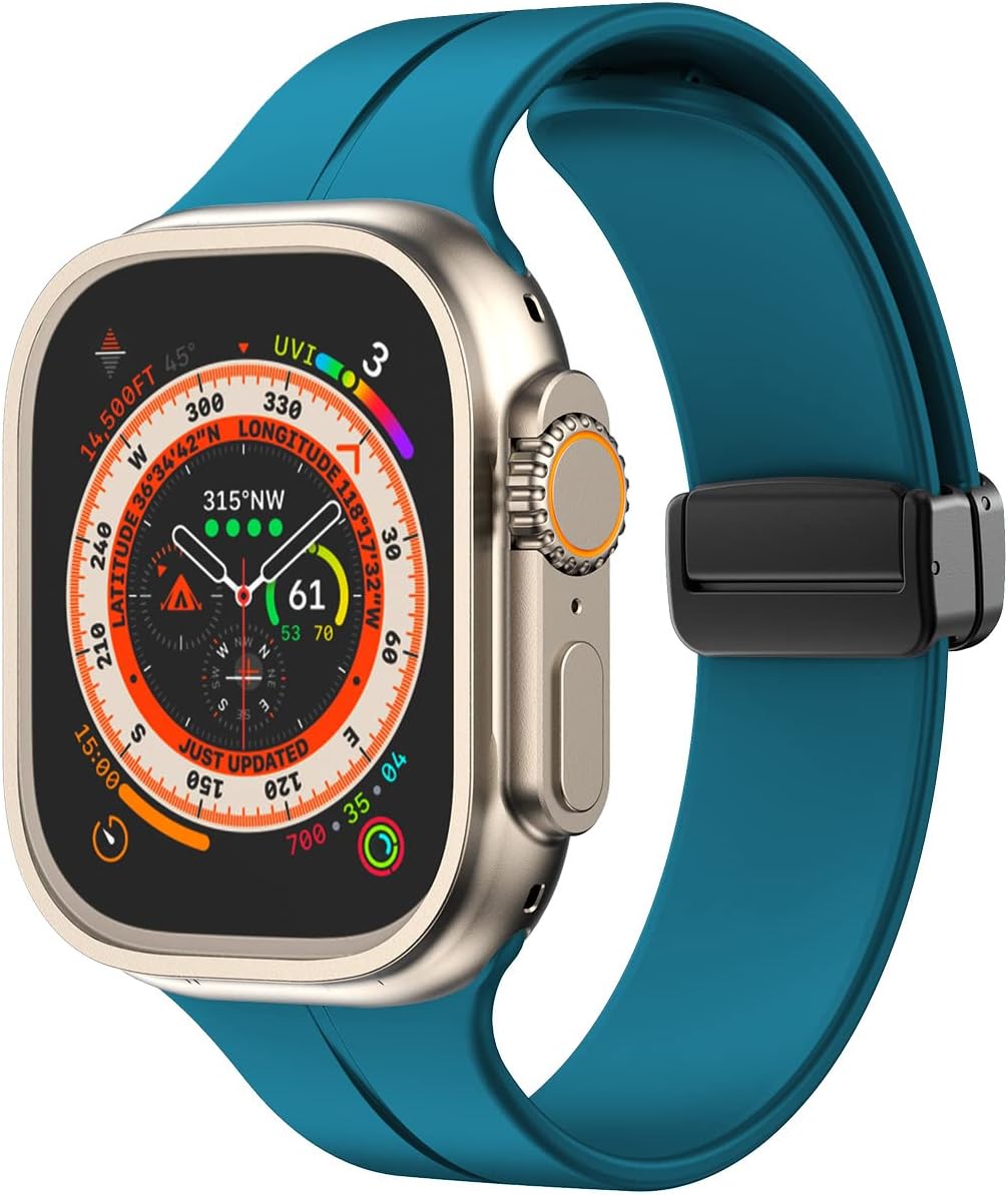 Silicone Magnetic Band for Apple Watch Series - Secure & Stylish!