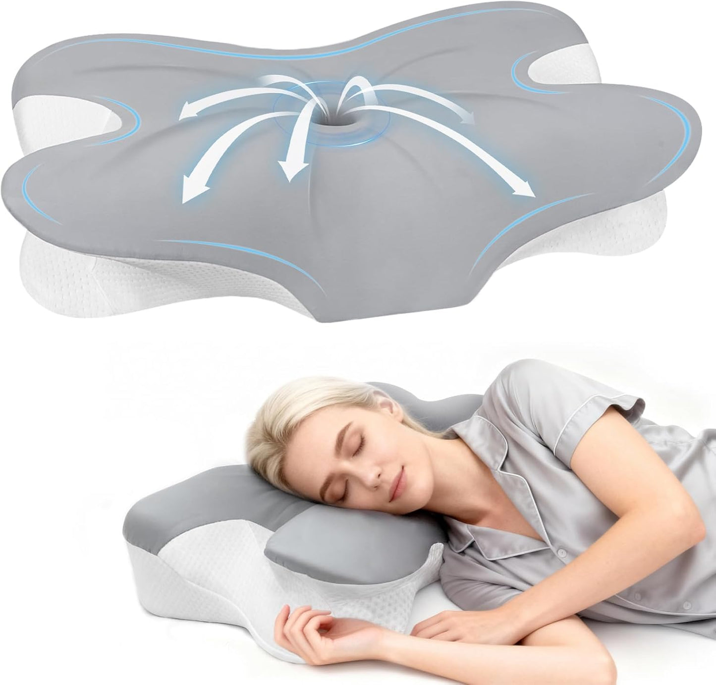 Cervical Neck Pillow for Pain Relief and Ergonomic Support