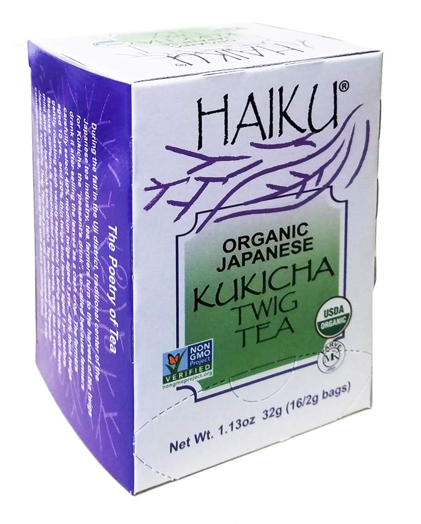 Haiku Japanese Kukicha Twig Tea Bags, 100% Organic, 16-Count