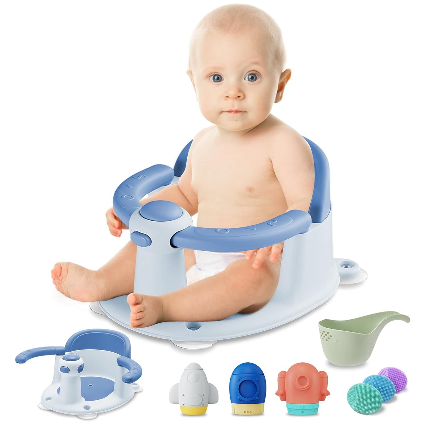 Baby Bath Seat Set with Toys - Safe & Fun Bath Time!