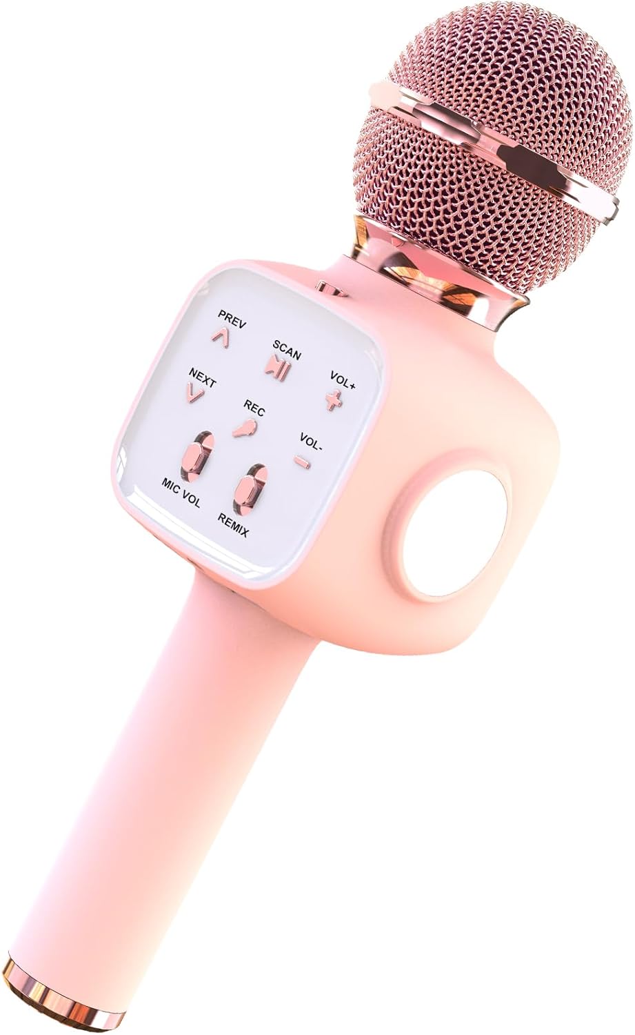 Wireless Karaoke Microphone for Kids, FDY Q8 Rose Gold