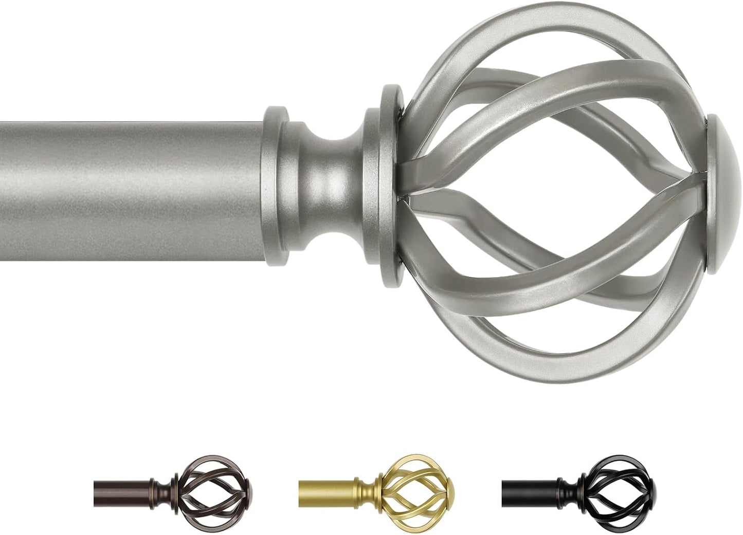 Adjustable Antique Silver Curtain Rod for Stylish Windows