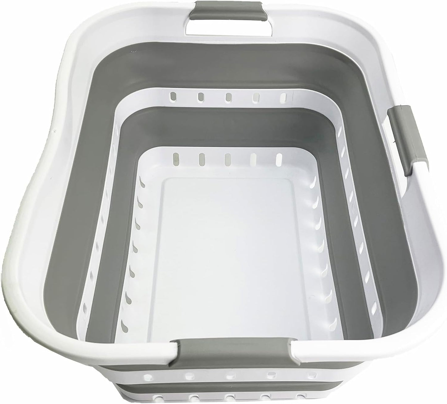 Collapsible Plastic Laundry Basket - Space Saving Hamper