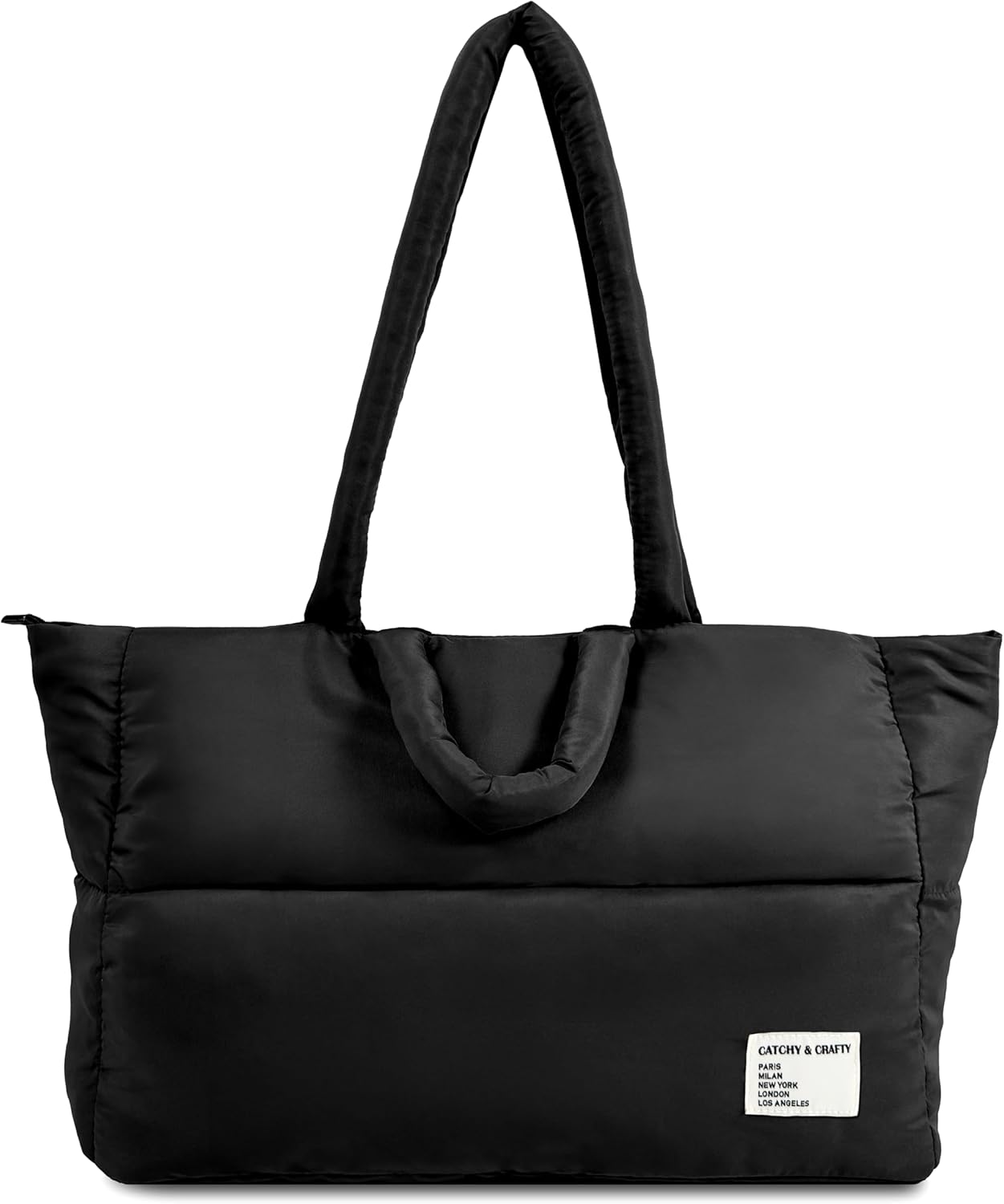 Quilted Puffer Tote: Stylish & Spacious!