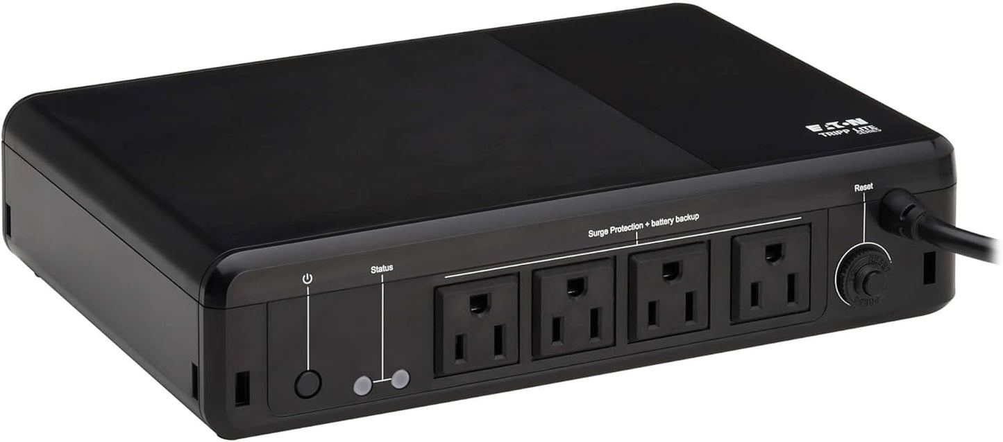 Tripp Lite 600VA UPS Battery Backup and Surge Protector for Home