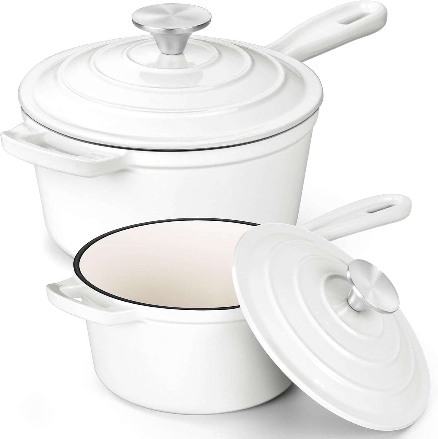 E-far Sauce Pan Set with Lid for Healthy Cooking Needs