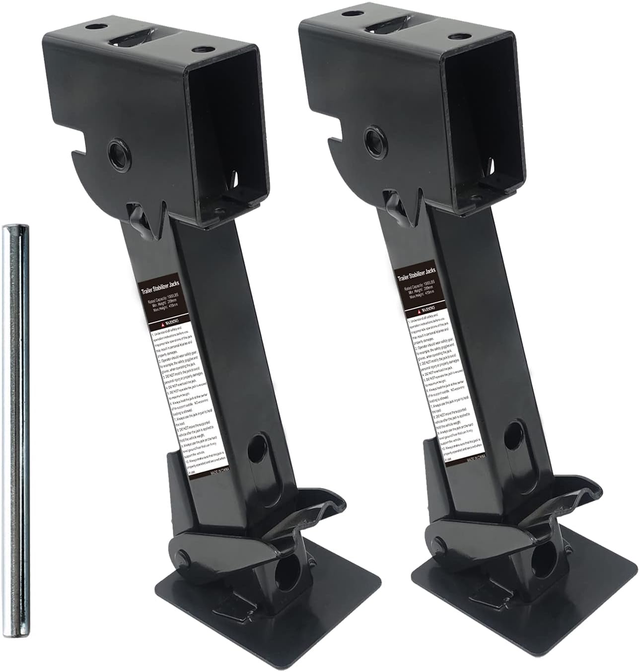 Pair of Trailer Stabilizer Jacks for RV Camper Stability