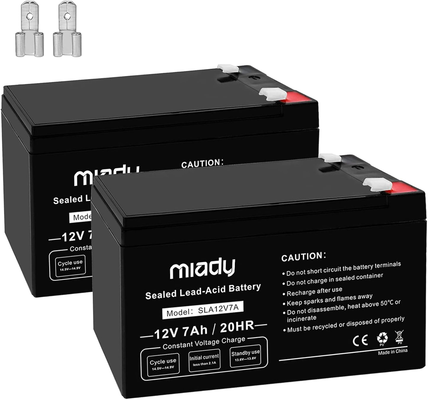Miady 12V 7Ah Rechargeable Sealed Lead Acid Battery for All Needs