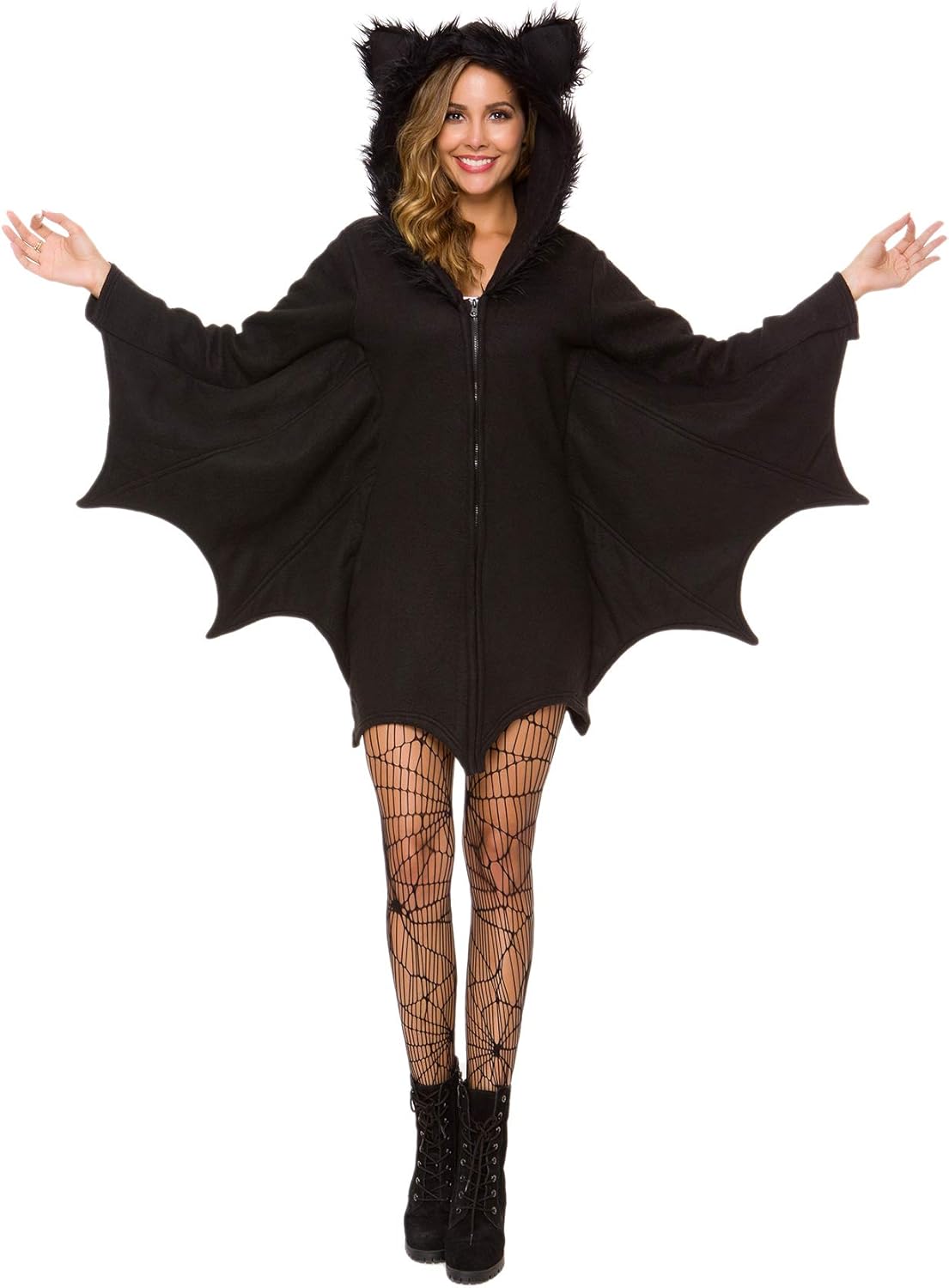 Halloween Costume For Women Bat Cozy Black Animal Dress