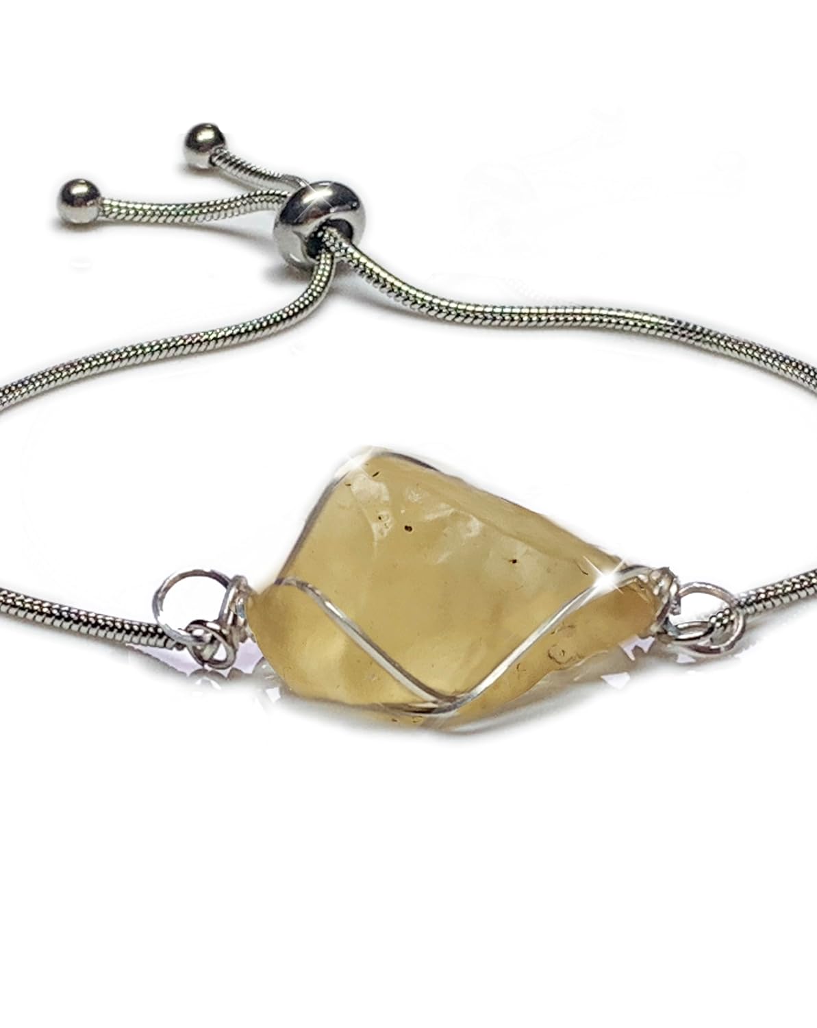 Libyan Desert Glass Bracelet for Spiritual Healing and Energy