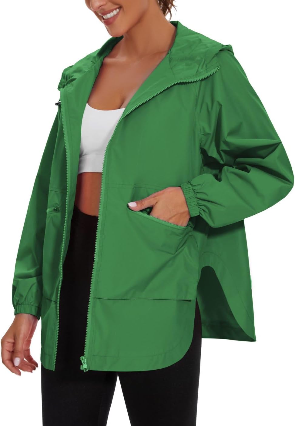 PESION Womens Waterproof Raincoat Lightweight Windbreaker Jacket