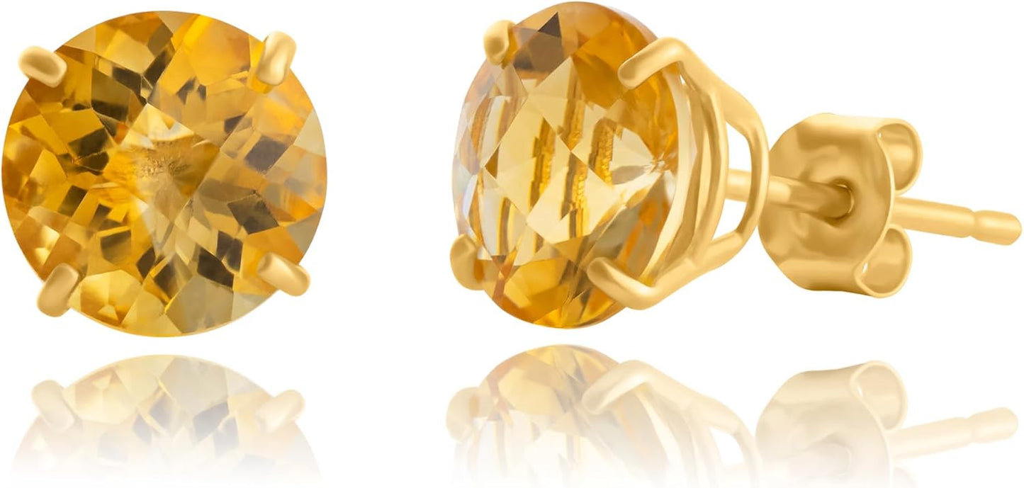 10k Gold 8mm Round Birthstone Stud Earrings for Women Review