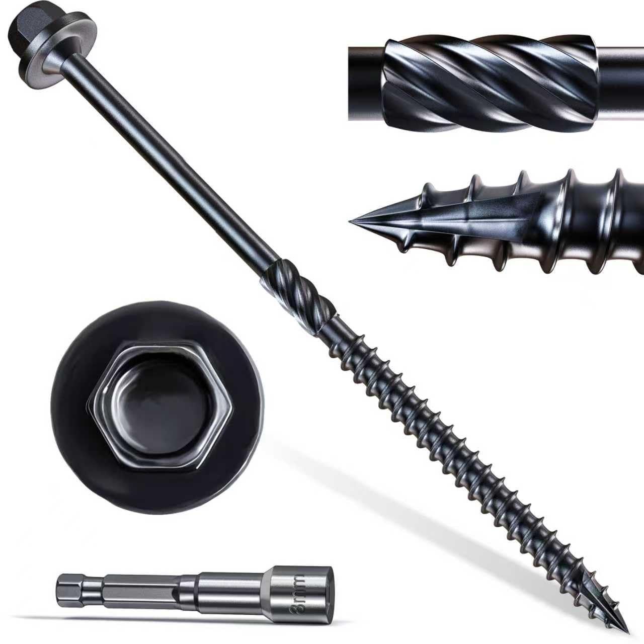 #14 x 6 Heavy Duty Wood Structural Screws for Timber Projects
