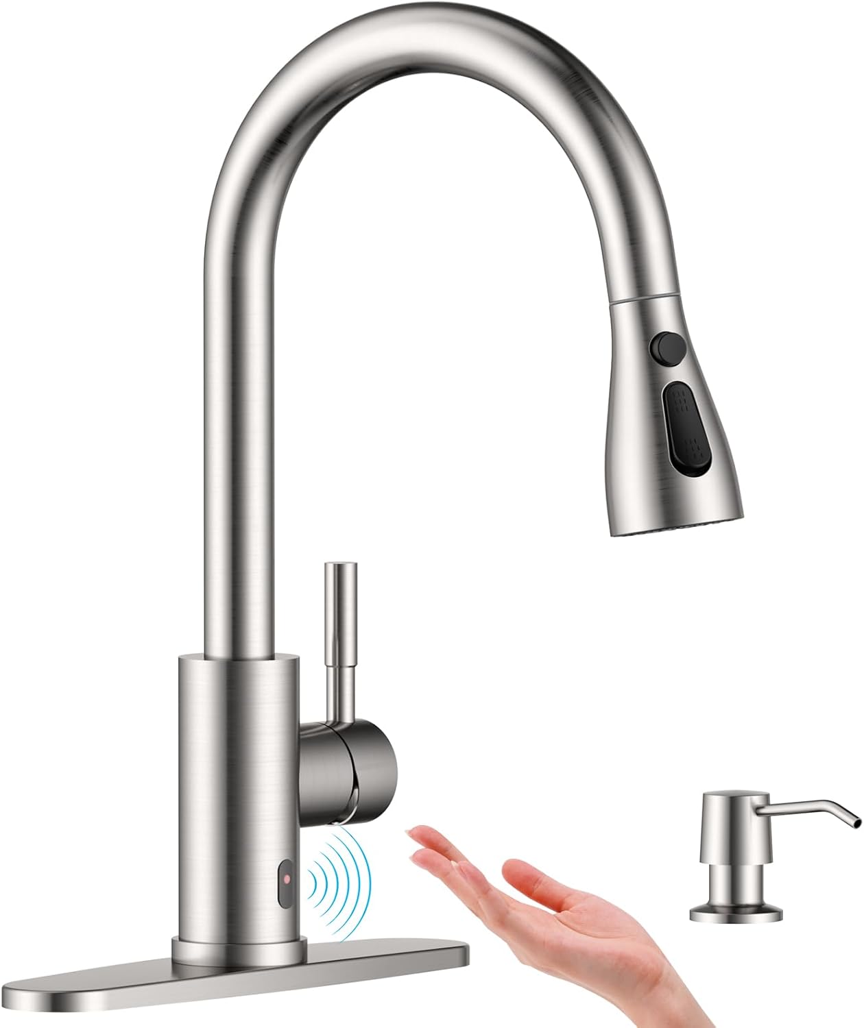 Touchless Kitchen Faucet with Pull-Down Sprayer for Convenience