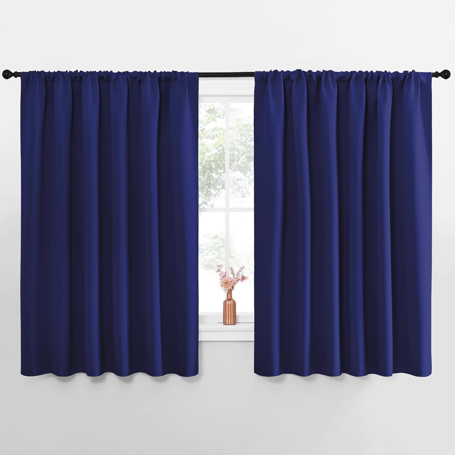 NICETOWN Blackout Curtains for Bedroom - Navy Blue Drapes