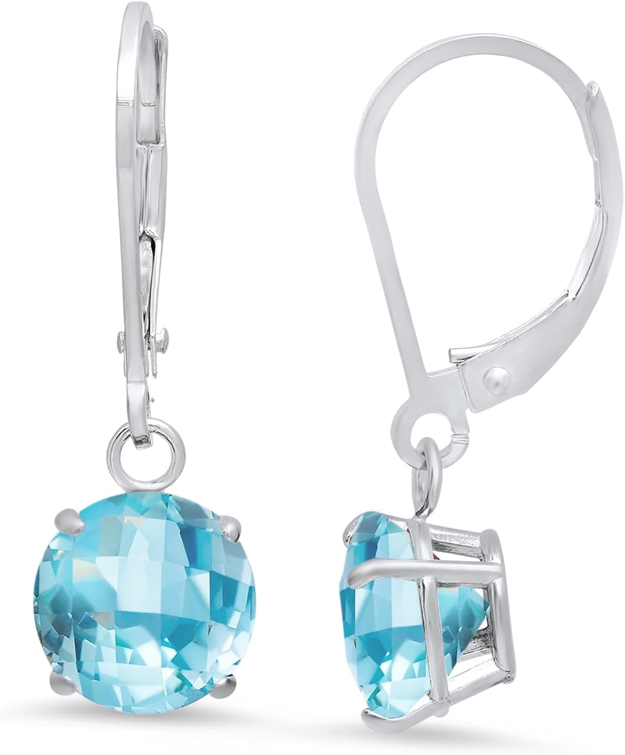 925 Sterling Silver Gemstone Earrings for Women - Dangle Style