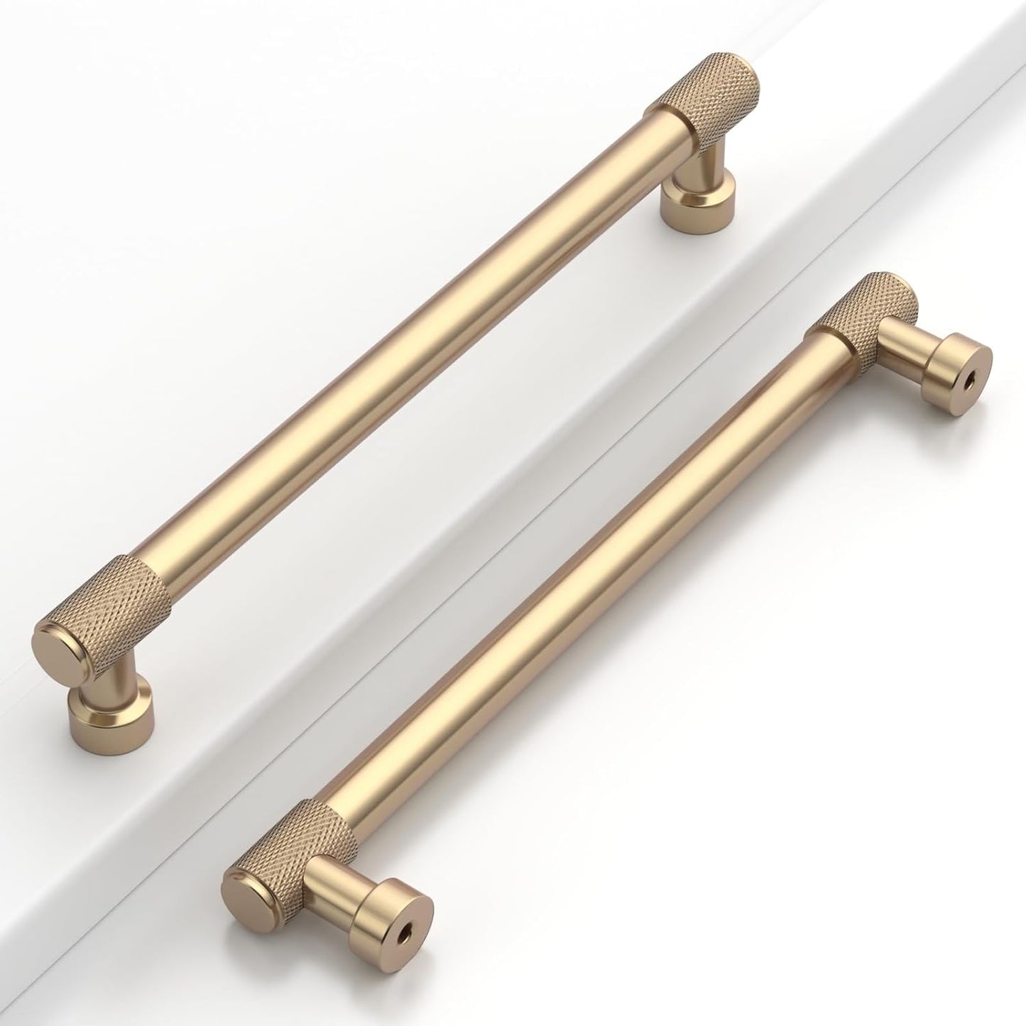 10 Pack 7in Brushed Gold Cabinet Pulls for Kitchen Handles