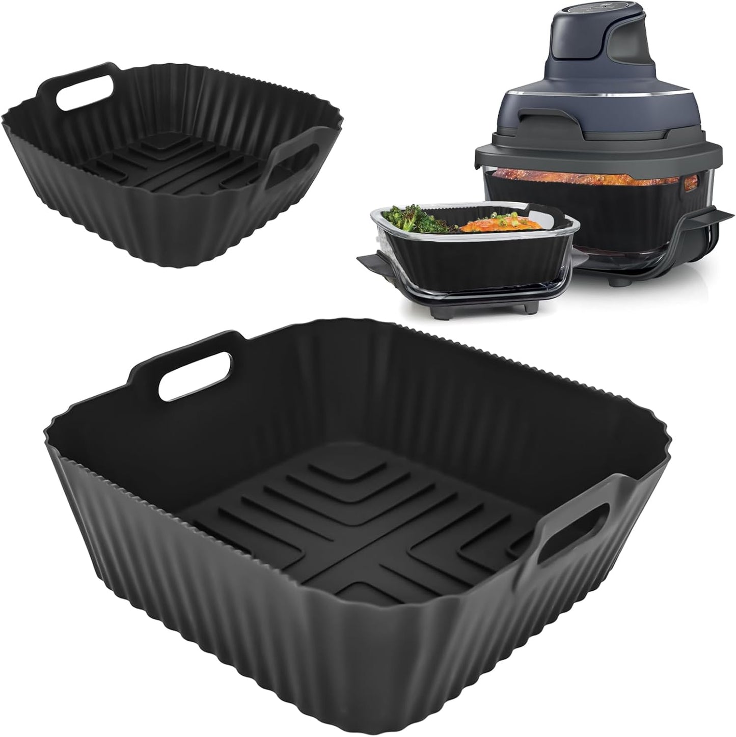 Ninja Crispi Air Fryer Silicone Liners - Non-Stick & Reusable for Easy Clean-Up!