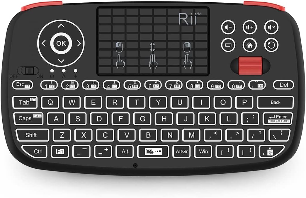 Rii i4 Mini Bluetooth Keyboard - Backlit Wireless Touchpad