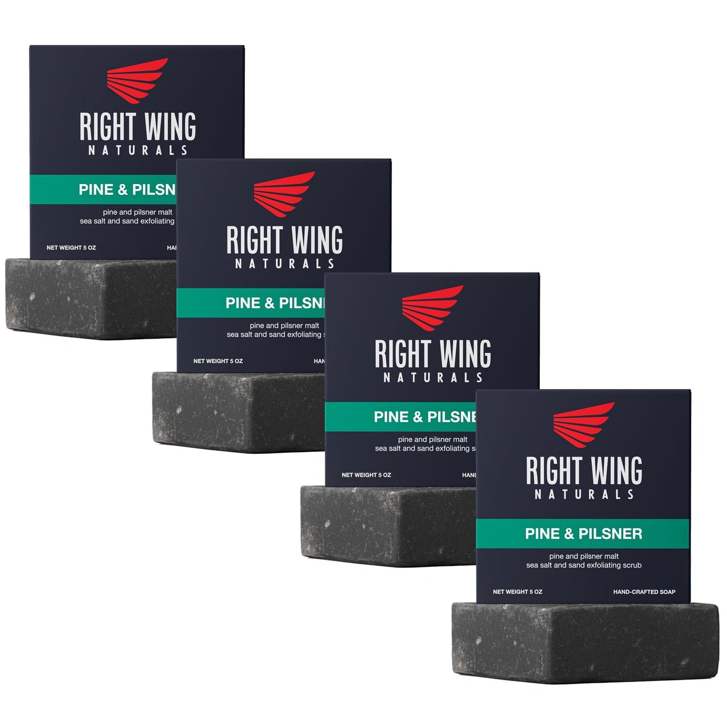Right Wing Naturals Bar Soap Gift Set for Men - 4 Pack