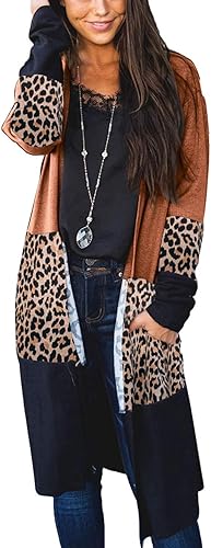 Dokotoo Womens 2023 Fashion Casual Open Front Printed Cardigans