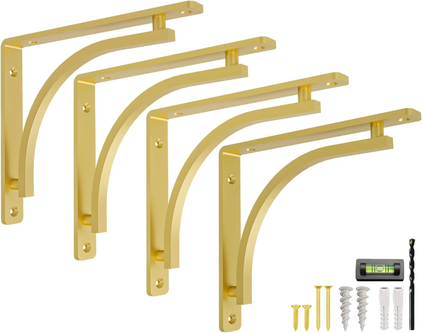 Classic Brass Heavy Duty Shelf Brackets for Stylish Shelving