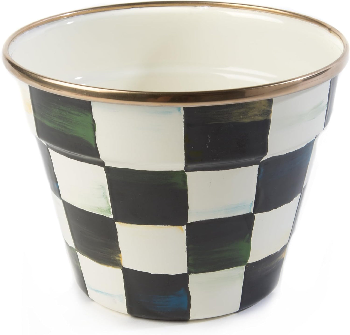 MACKENZIE-CHILDS Enamel Garden Pot for Indoor and Outdoor Use
