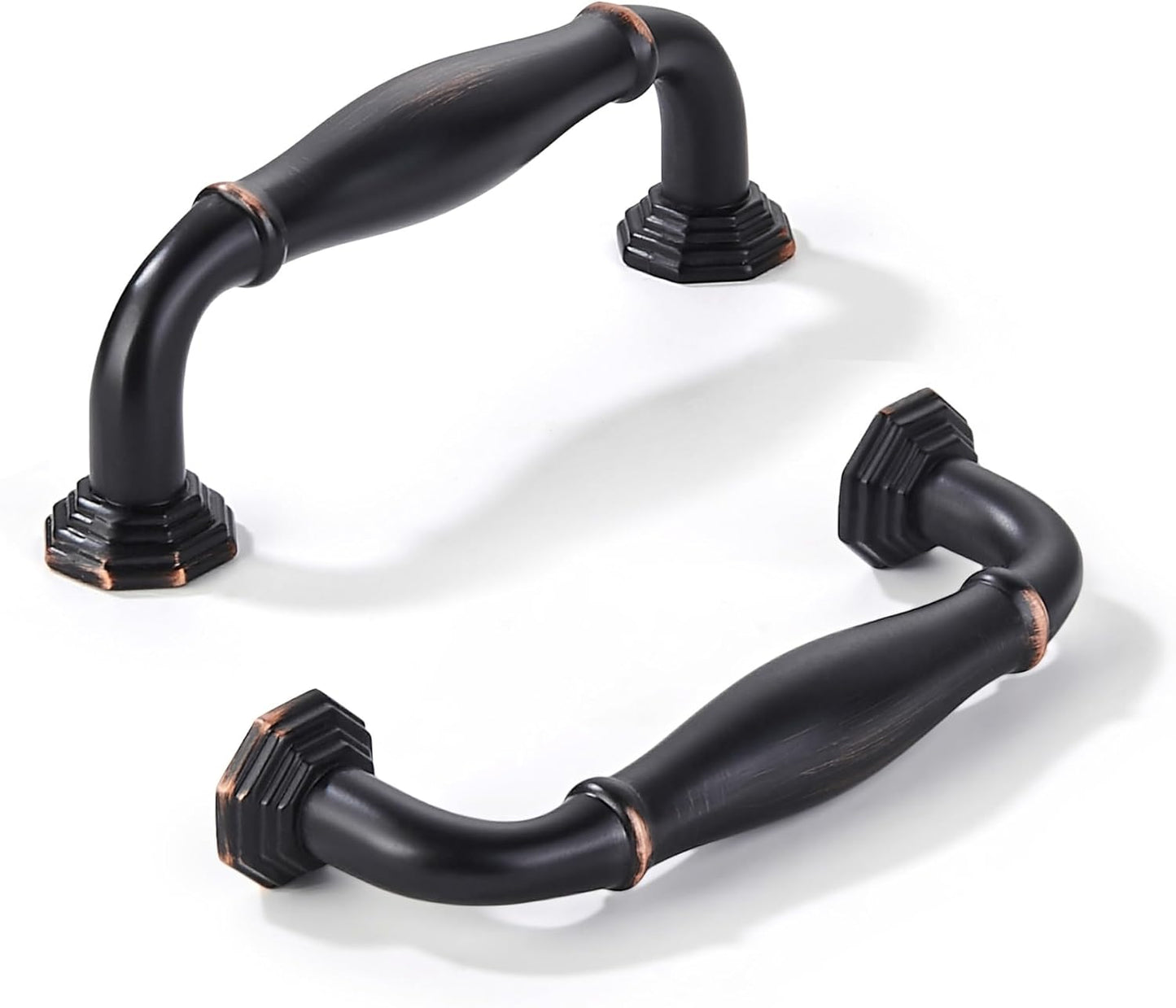 Oil Rubbed Bronze Cabinet Pulls - Vintage 10 Pack for Drawers