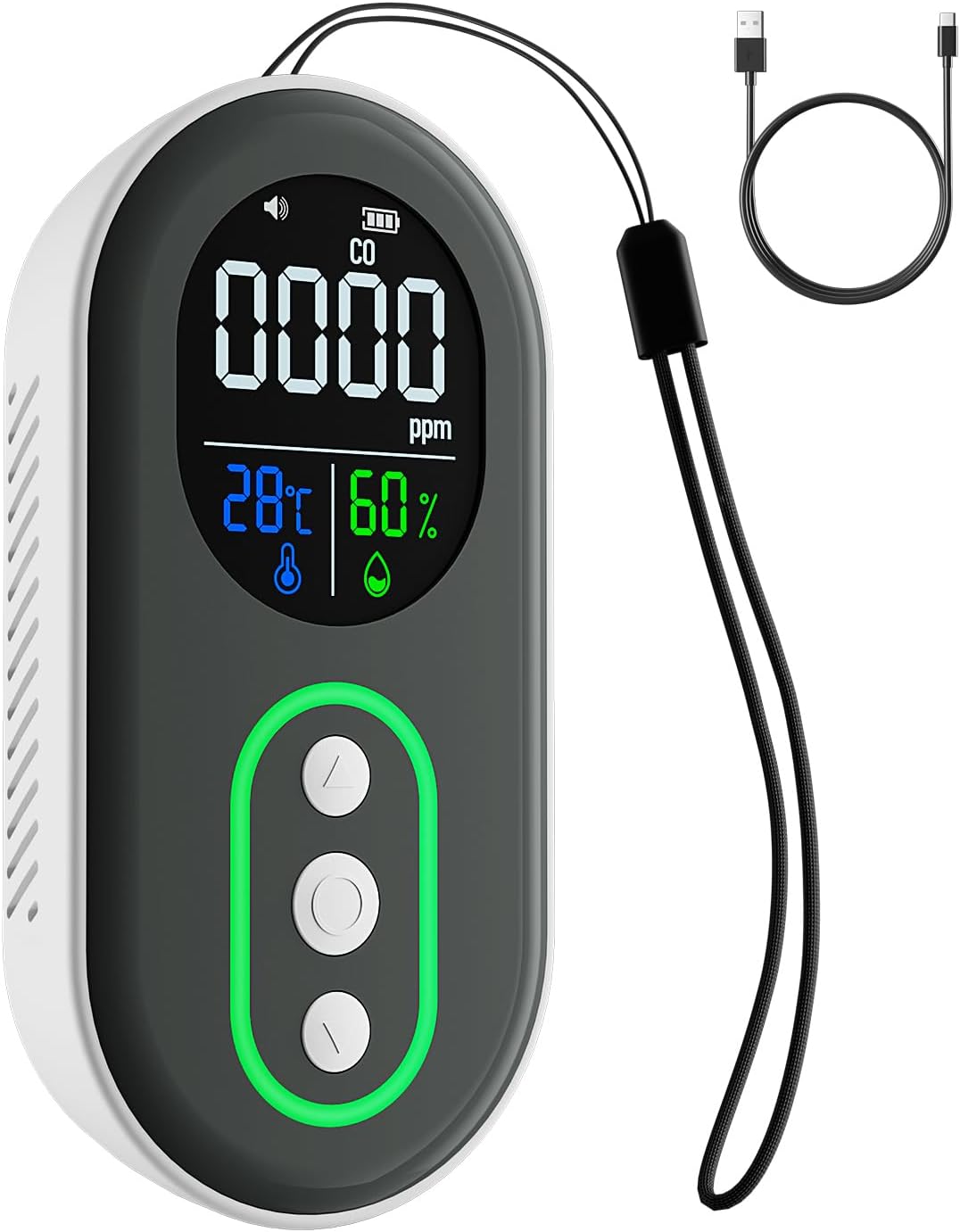 DS-399 Portable Carbon Monoxide Detector for Travel Safety