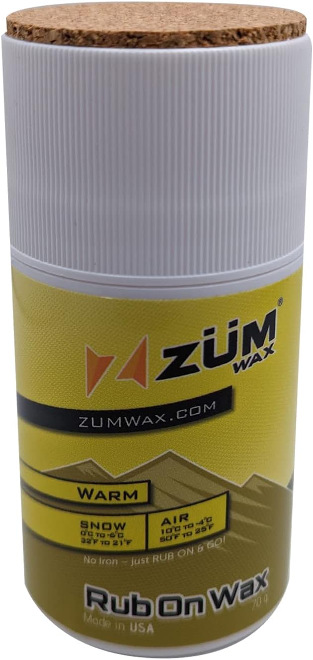 ZUMWax Warm Ski & Snowboard Wax 70g - Long-lasting Performance