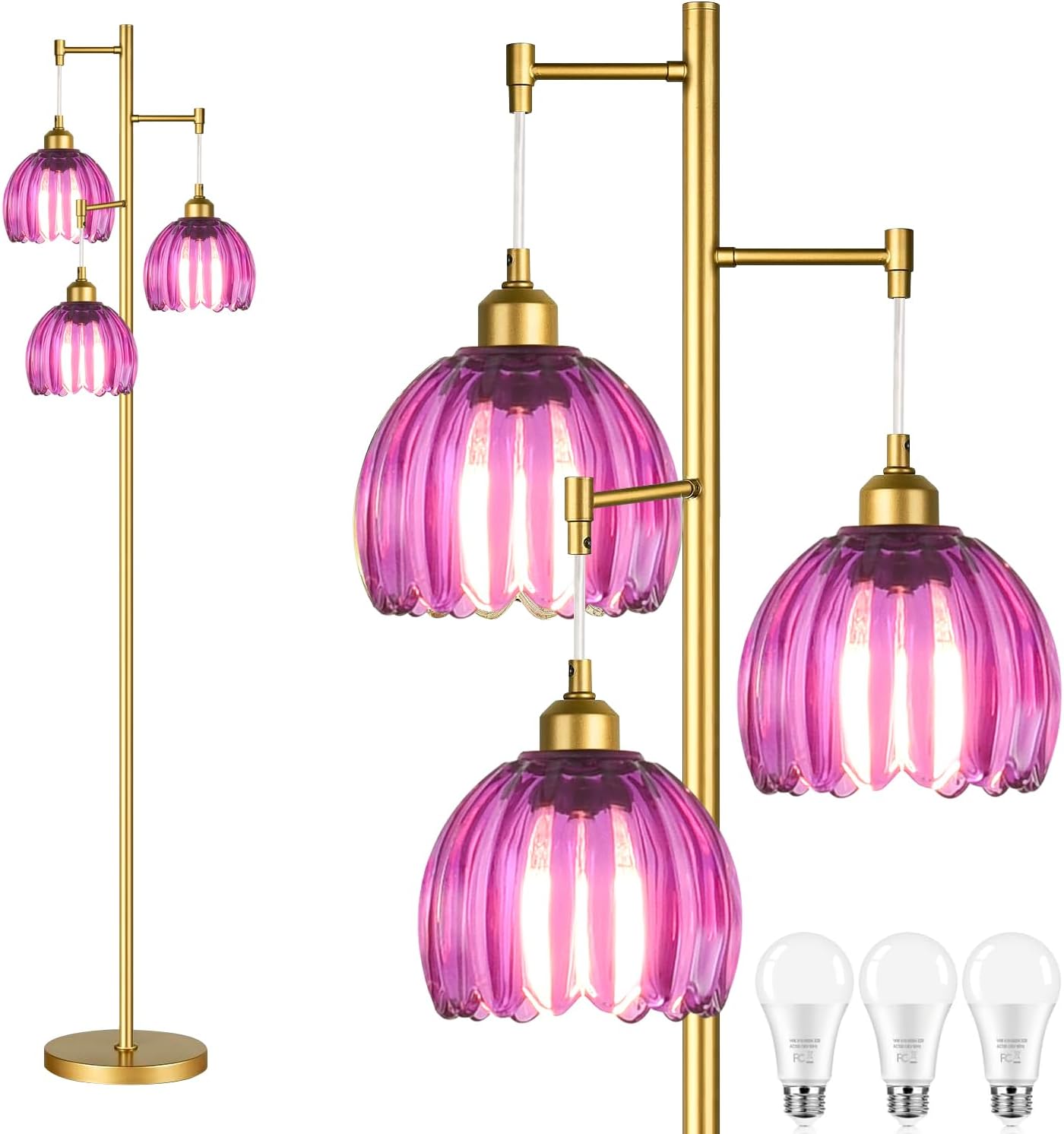 Elegant Gold Floor Lamps for Living Room and Bedroom Lighting