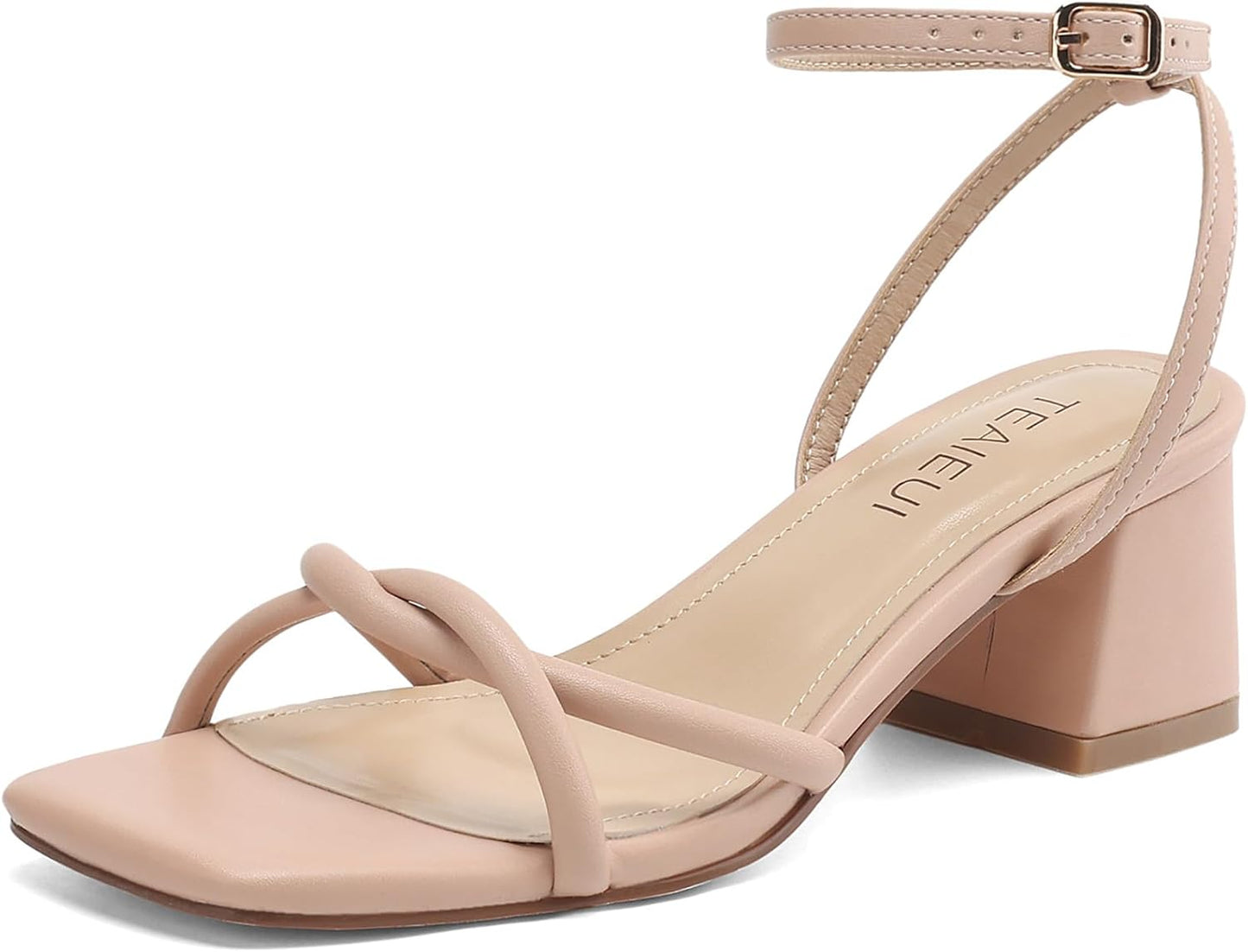 Women's Strappy Heels for Dressy Occasions with Chunky Block Heel