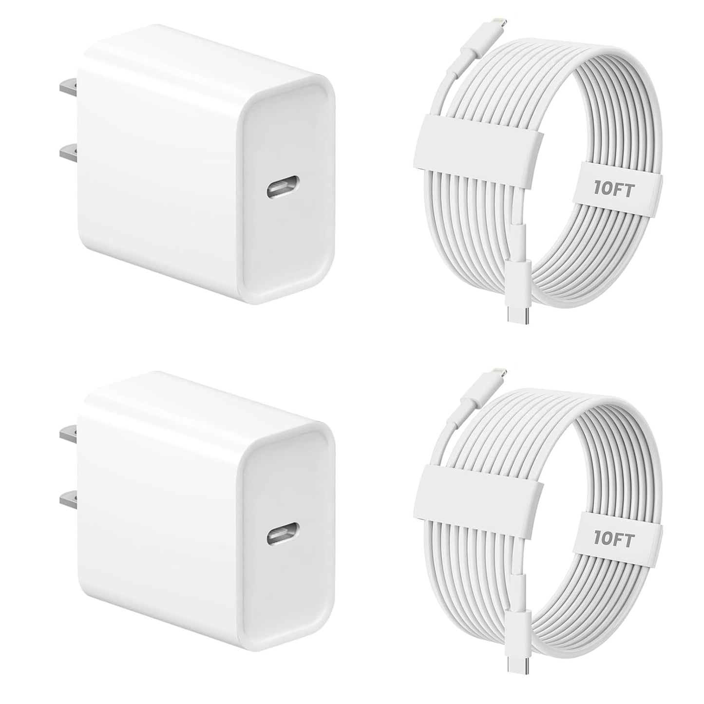 iPhone Charger Fast Charging with 10FT Cable for All Devices