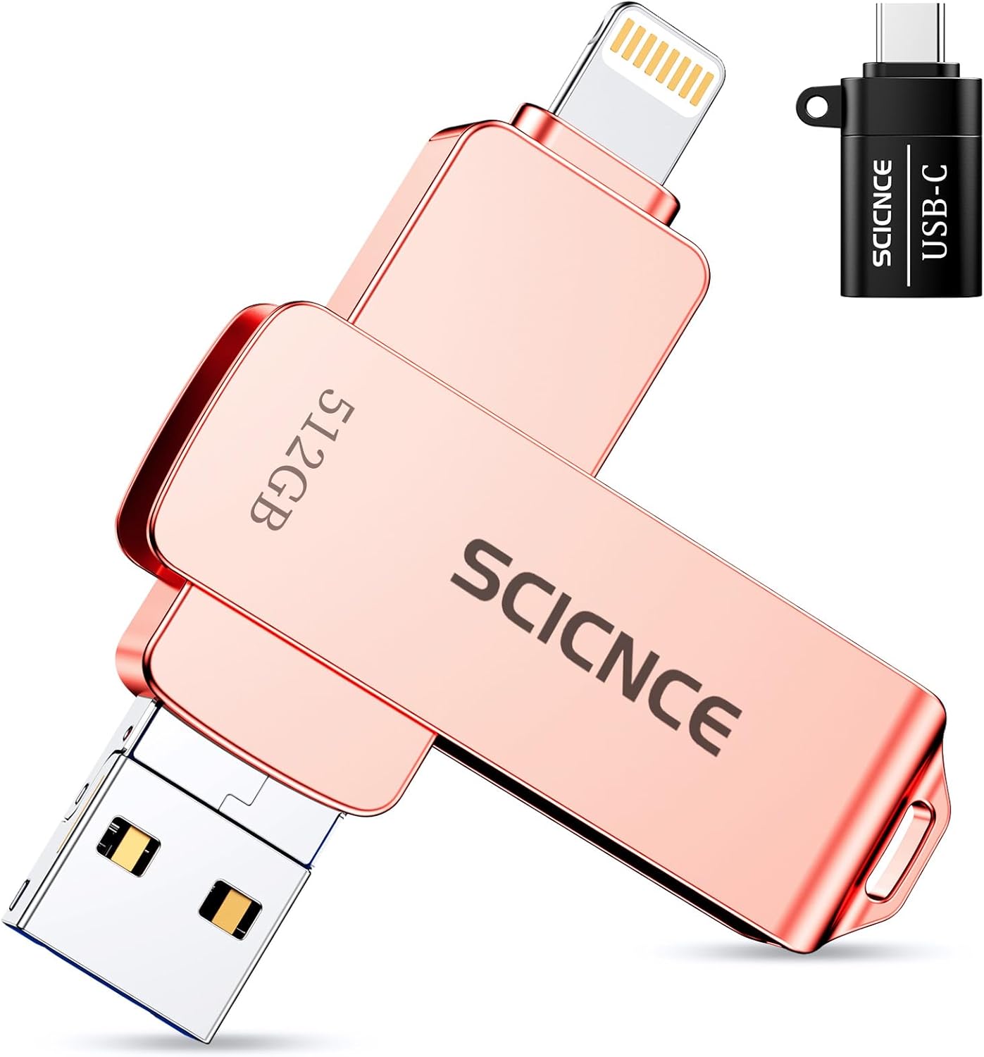 512GB Rose Gold Flash Drive: Effortless Phone Storage