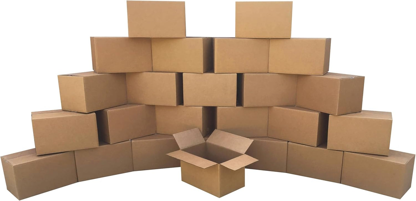 Corrugated Large Mail and Shipping Packaging Boxes - 25 Pack