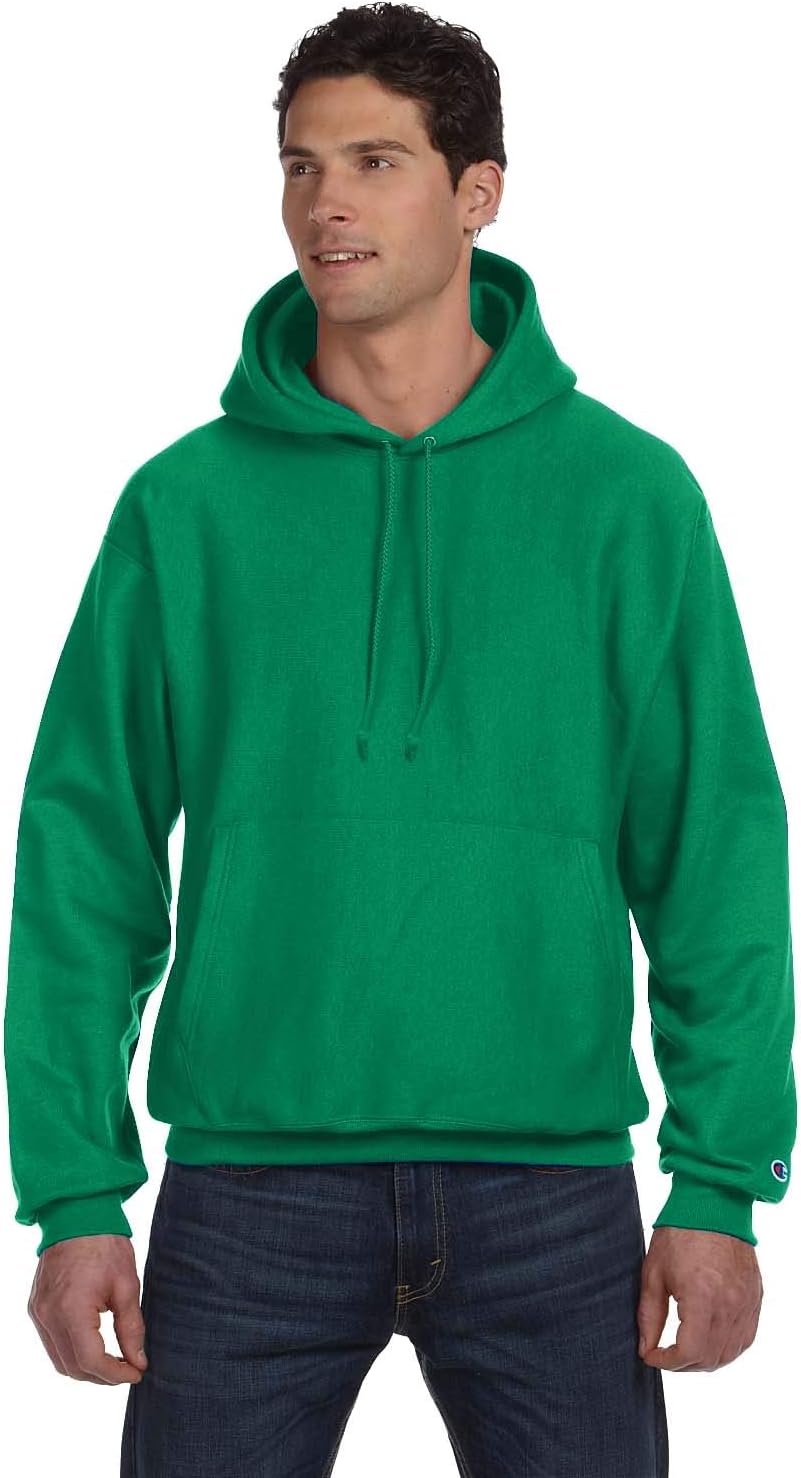 Champion XL Kelly Green Hoodie: Reverse Weave Comfort