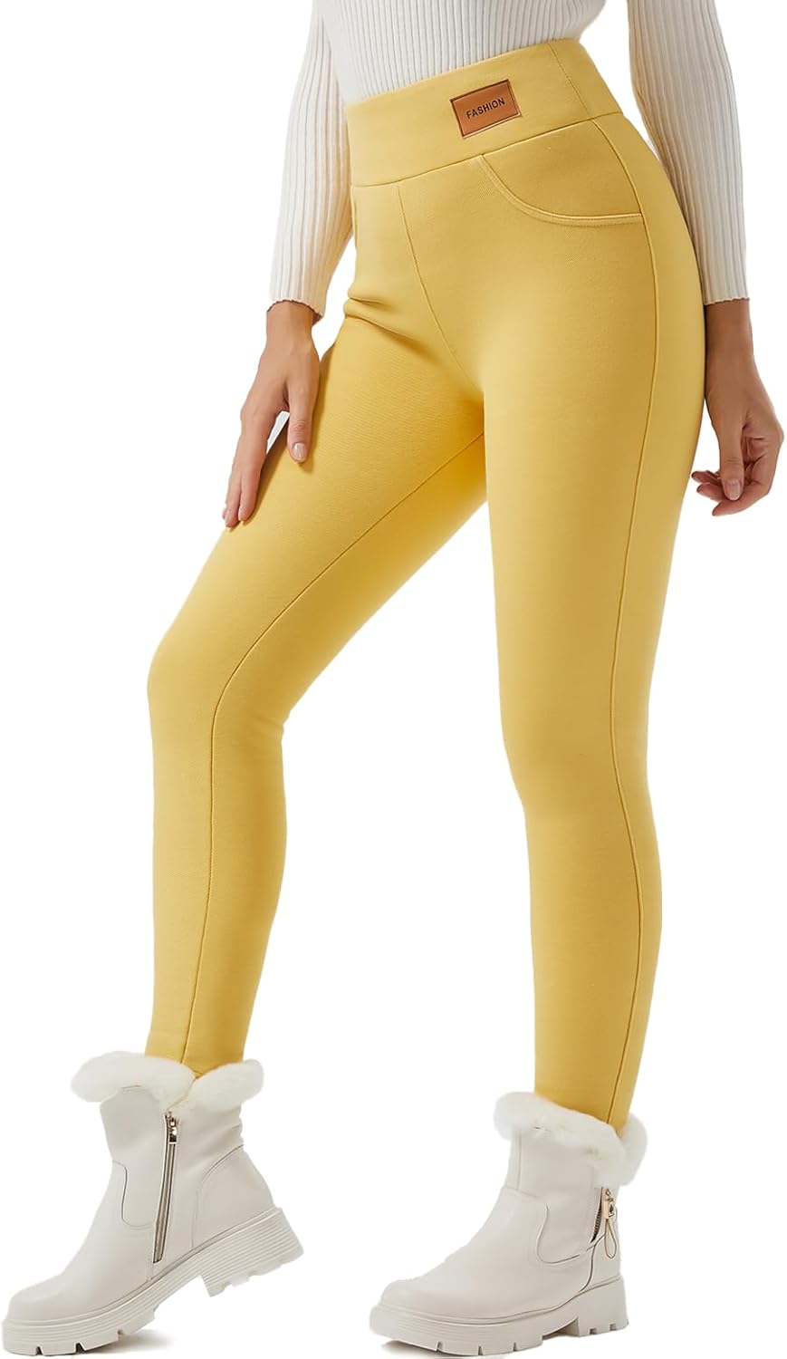 Winter Warm Thick Leggings Fleece Lined Soft Thermal Tights