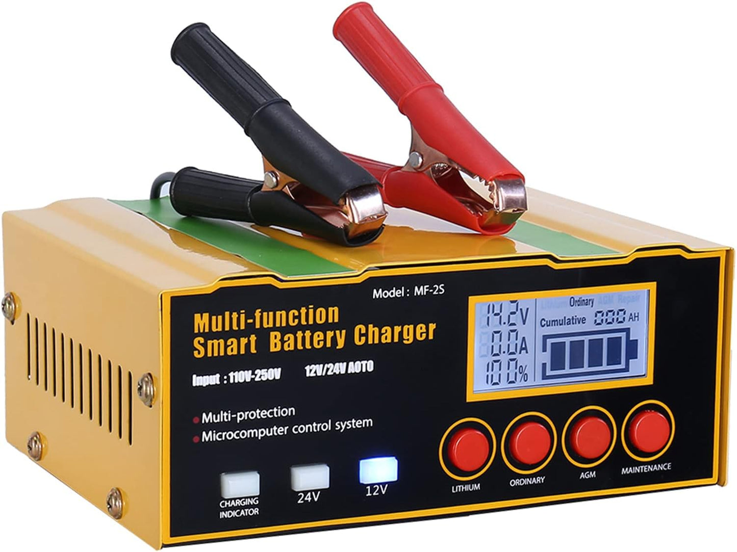 Smart 12A Battery Charger - Powerful & Versatile for Vehicles