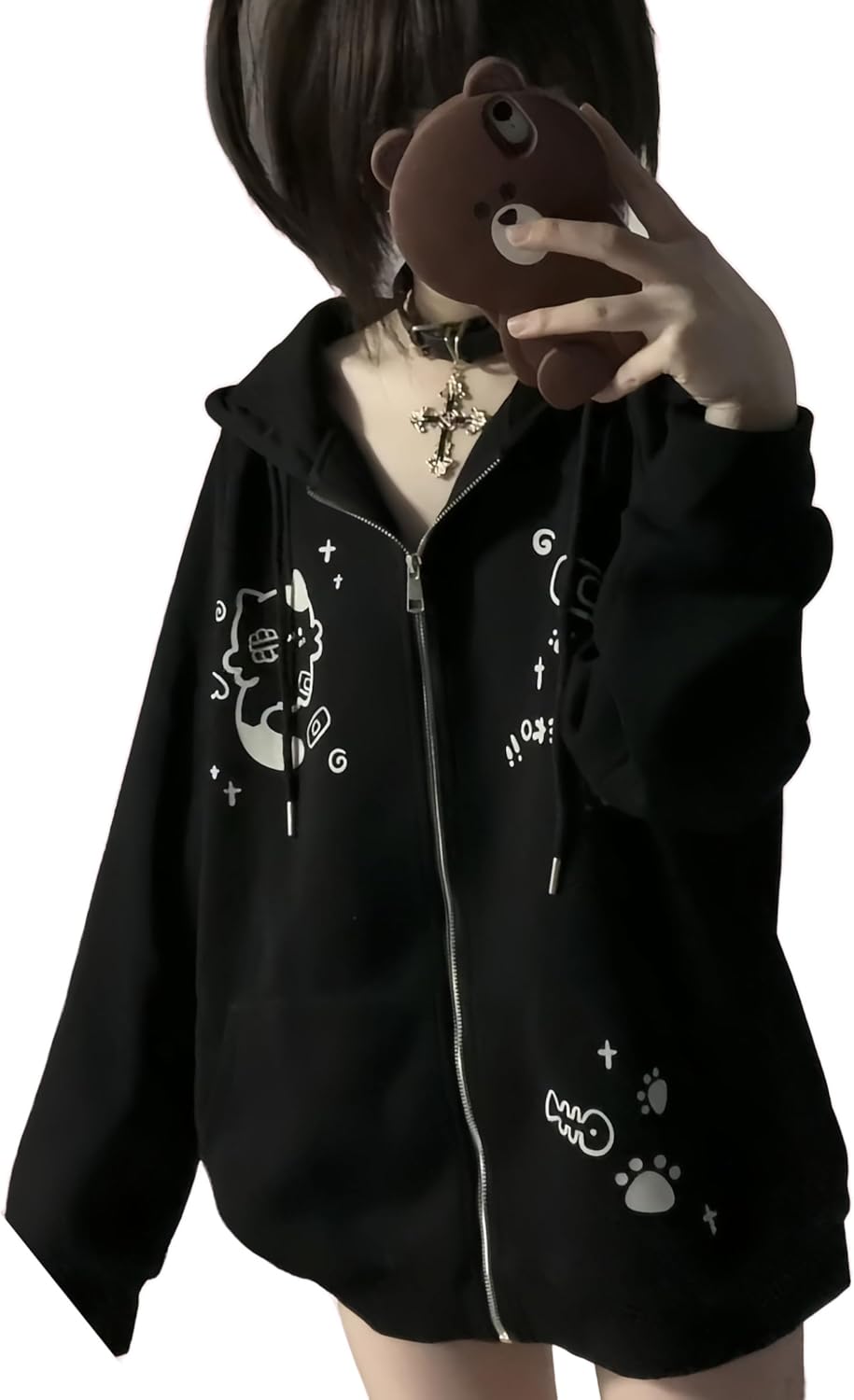 Cute Cat Ear Hoodie by Dynict