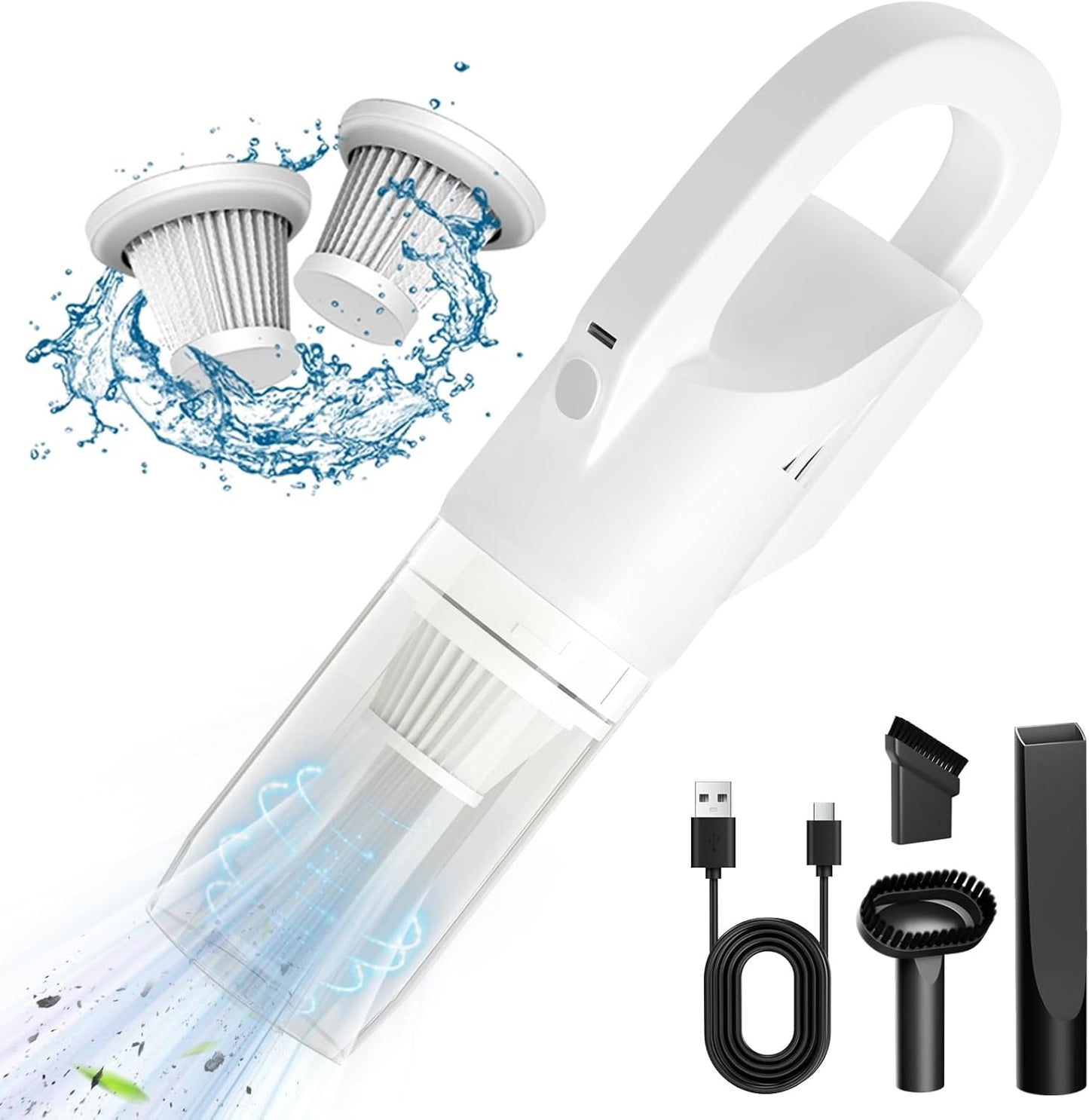 Powerful Cordless Car Vacuum Cleaner - Pet Hair & Dust Buster
