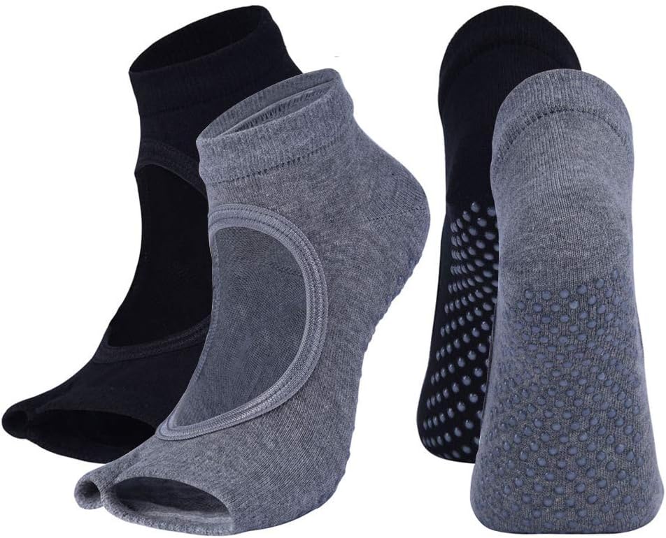 Non Slip Open Toe Yoga Socks - Pilates Essential!