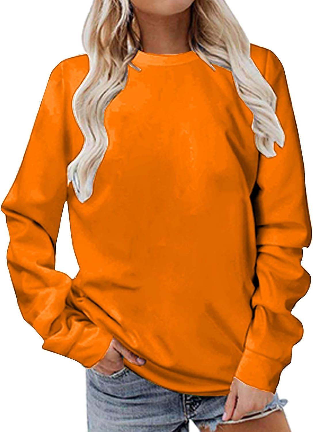 Trendy Long Sleeve Crew Neck Sweatshirt - 2025